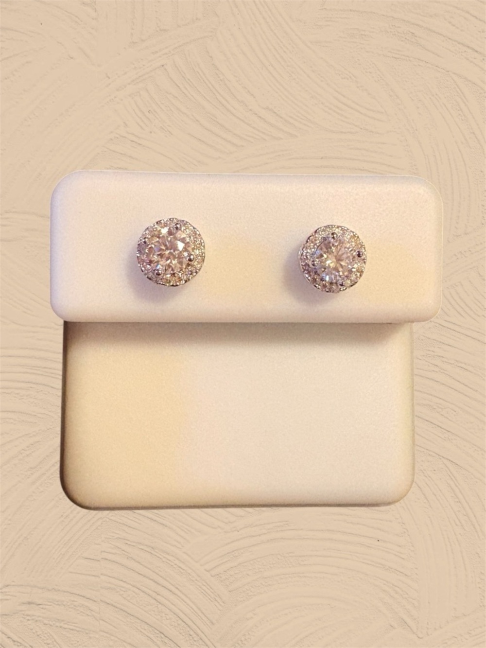 Sterling Silver Moissanite Stud Earrings - .59CTW- Brand New $499 value